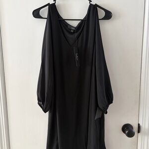 Lulu's Classic Black V-Neck Dress